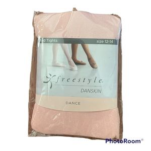 Girls Freestyle Danskin Pink Footed Dance Tights